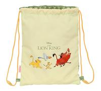 Safta MUFASA - Mochila Saco Plano Junior, Mochila, Ideal para Niños de Diferentes Edades, Cómoda y Versátil, Calidad y Resistencia, 26x34 cm, Color Verde/Beige