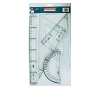 Safta pack de 4 reglas - regla de 30cm - escuadra de 25cm - cartabon d