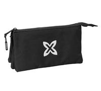 SAFTA Munich BÁSICOS - Portatodo Triple, Estuche Infantil, Estuche Niño, Ideal para Niños en Edad Escolar, Cómodo y Versátil, Calidad y Resistencia, 22x3x12 cm, Color Negro