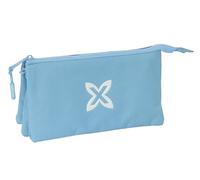 Safta MUNICH BÁSICOS - Portatodo Triple, Estuche Infantil, Estuche Niño, Ideal para Niños en Edad Escolar, Cómodo y Versátil, Calidad y Resistencia, 22x3x12 cm, Color Azul