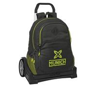 Safta MUNICH BEAT - Mochila Escolar, Espalda Ergonómica, con Carro Evolution, Ideal para Niños de Diferentes Edades, Cómoda y Versátil, Calidad y Resistencia, 32x16x44 cm, Color Negro