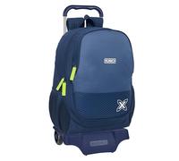 Safta MUNICH BLUE INDIGO - Mochila Escolar Grande con Carro 905, Ideal para Niños de Diferentes Edades, Cómoda y Versátil, Calidad y Resistencia, 32x16x44 cm