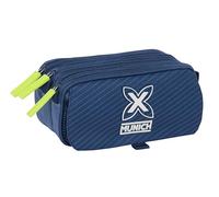 Safta Munich Blue Indigo - Portatodo Triple Big, Estuche Infantil, Estuche Niño, Ideal para Niños en Edad Escolar, Cómodo y Versátil, Calidad y Resistencia, 21.5x8x10 cm