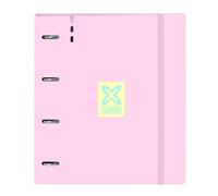 Safta MUNICH CANDY - Carpeblock con 4 Anillas de 35 mm, con Recambio, con 100 Hojas A4, Ideal para Niños de Diferentes Edades, Cómoda y Versátil, Calidad y Resistencia, 27x4x32 cm