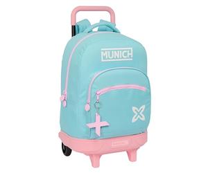 SAFTA Munich Heaven - Mochila Grande con Ruedas, Compacta, Extraíble, Ideal para Niños de Diferentes Edades, Cómoda y Versátil, Calidad y Resistencia, 33x22x45 cm, Color Celeste