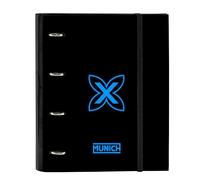 Safta MUNICH IRON - Carpeta 4 Anillas de 35 cm con 100 Hojas A4, Ideal para Niños de Diferentes Edades, Cómoda y Versátil, Calidad y Resistencia, 27x3.5x32 cm, Color