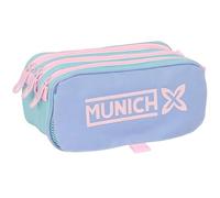 SAFTA Munich Mellow - Portatodo Triple Big, Estuche Infantil, Estuche Niño, Ideal para Niños en Edad Escolar, Cómodo y Versátil, Calidad y Resistencia, 21.5x8x10 cm