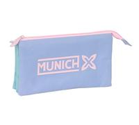Safta MUNICH MELLOW - Portatodo Triple, Estuche Infantil, Estuche Niño, Ideal para Niños en Edad Escolar, Cómodo y Versátil, Calidad y Resistencia, 22x3x12 cm