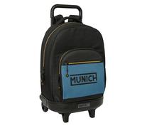 Safta MUNICH - Mochila Grande con Ruedas, Compacta, Extraíble, Ideal para Niños de Diferentes Edades, Cómoda y Versátil, Calidad y Resistencia, 33x22x45 cm