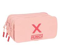 Safta Munich - Portatodo Triple Big, Estuche Infantil, Estuche Niño, Ideal para Niños de 5 a 14 Años, Cómodo y Versátil, Calidad y Resistencia, 21.5x8x10 cm, Color Maquillaje