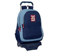 Safta MUNICH ROYAL - Mochila Escolar con Carro, Ideal para Niños de Diferentes Edades, Cómoda y Versátil, Calidad y Resistencia, 33x15x43 cm, Color Azul