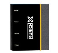 Safta MUNICH TOPO - Carpeta 4 Anillas de 35 cm con 100 Hojas A4, Ideal para Niños de Diferentes Edades, Cómoda y Versátil, Calidad y Resistencia, 27x3.5x32 cm