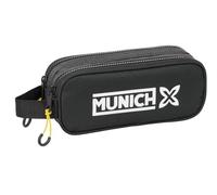 Safta Portatodo Doble Munich Topo - Estuche infantil 21x6x8 cm, resistente y cómodo