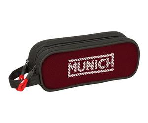 Safta Munich Vulcan - Portatodo Doble Niño, Estuche Infantil, Estuche Niño, Ideal para Niños en Edad Escolar, Cómodo y Versátil, Calidad y Resistencia, 21x6x8 cm
