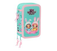 Safta NANANA Bunny - Estuche Escolar con 37 Útiles Incluidos, Estuche Infantil, Estuche Niño, Ideal para Niños de 5 a 14 Años, Cómodo y Versátil, Calidad y Resistencia, 12.5x5.5x19.5 cm