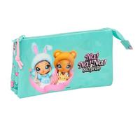 Safta NANANA Bunny - Portatodo Triple, Estuche Infantil, Estuche Niño, Ideal para Niños en Edad Escolar, Cómodo y Versátil, Calidad y Resistencia, 22x3x12 cm