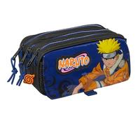 Portatodo Escolar NARUTO Ninja, Triple Cremallera Grande Adaptable
