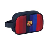 SAFTA | Neceser 22 cm FC Barcelona 1ª Equipación 26/27, Organizador Escolar con Asa Lateral, Compartimento con Cremallera, Diseño Azul Marino con Escudo FCB, Vuelta al Cole, Medidas 22x8x13.5 cm