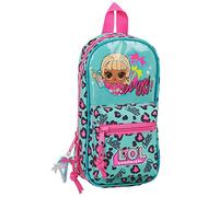 safta Neceser con 4 Estuches y Útiles de LOL Surprise! Spring Fling, Celeste/Rosa, 120x50x230mm