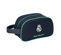 SAFTA | Neceser con Asa Real Madrid 2ª Equipación 25/26 Adaptable a Carro, Organizador Escolar con Cremallera, Asa Lateral de Mano, Bolsa de Aseo Escolar, Medidas 26x12x15 cm