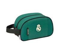 SAFTA | Neceser Escolar Bolsa de Aseo con Asa Real Madrid 26x12x15 cm Viaje | Tejido poliéster con costuras rematadas, para colegio, educación física, licencia oficial Real Madrid 2ª Equipación 26/27