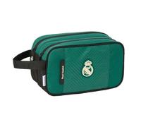 SAFTA | Neceser Escolar Bolsa de Aseo Real Madrid 26x12,5x15 cm Niño Niña | Tejido poliéster con costuras rematadas, educación física, piscina, licencia oficial Real Madrid 2ª Equipación 26/27