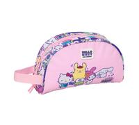 SAFTA | Neceser Hello Kitty & Friends Adaptable a Carro, Organizador Escolar con Asa Lateral, Bolsa de Aseo Escolar, Medidas 26x9x16 cm