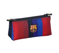 SAFTA | Neceser Pequeño Doble FC Barcelona 1ª Equipación 26/27, Organizador Escolar con Dos Compartimentos y Cremallera, Estuche de Aseo Infantil y Juvenil, Azul Marino y Granate, Medidas 22x8x10 cm