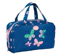 SAFTA | Neceser Rectangular Blackfit8 Mariposas, Organizador Interior, Compartimento Forrado con Cremallera de Gran Formato, Bolsa de Aseo Escolar, Medidas 31x14x19 cm
