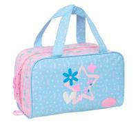 SAFTA | Neceser Rectangular Blackfit8 Smile, Organizador Escolar con Compartimento Forrado y Cremallera de Gran Formato, Bolsillo Interior con Cremallera, Bolsa de Aseo Escolar, Medidas 31x14x19 cm