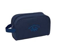 SAFTA | Neceser Spagnolo con Organizadores Interiores, Interior Forrado y Asa de Mano Lateral, Estuche Escolar Organizador con Cremallera, Color Azul Marino, Bolsa de Aseo Escolar, Medidas 24x10x15 cm