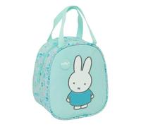 SAFTA | Neceser Térmico Reciclado Miffy Friends, Interior Forrado de Aluminio Frío/Calor, Repelente al Agua, Asa de Mano Superior, Bolsa de Aseo Escolar, Medidas 19x14x22 cm