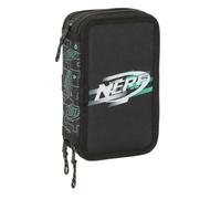 Safta NERF Game - Estuche Escolar con 37 Útiles Incluidos, Estuche Infantil, Estuche Niño, Ideal para Niños de 5 a 14 Años, Cómodo y Versátil, Calidad y Resistencia, 12.5x5.5x19.5 cm
