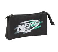 Safta NERF Game - Portatodo Triple, Estuche Infantil, Estuche Niño, Ideal para Niños en Edad Escolar, Cómodo y Versátil, Calidad y Resistencia, 22x3x12 cm