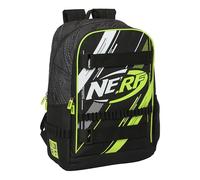 Safta NERF GET READY - Mochila Escolar, Adaptable a Carro, Ideal para Niños de Diferentes Edades, Cómoda y Versátil, Calidad y Resistencia, 31x17x44 cm, Color Negro