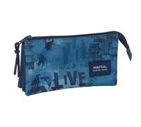 Safta New Edition - Portatodo Triple, Estuche Infantil, Estuche Niño, Ideal para Niños en Edad Escolar, Cómodo y Versátil, Calidad y Resistencia, 22x3x12 cm