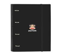 Safta PAUL FRANK JOIN THE FUN - Carpeta 4 Anillas de 35 cm con 100 Hojas A4, Ideal para Niños de Diferentes Edades, Cómoda y Versátil, Calidad y Resistencia, 27x3.5x32 cm, Color Negro