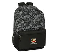 Safta PAUL FRANK JOIN THE FUN - Mochila Escolar Infantil, Ideal para Niños de Diferentes Edades, Cómoda y Versátil, Calidad y Resistencia, 30x14x46 cm, Color Negro