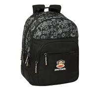 Safta PAUL FRANK JOIN THE FUN - Mochila Escolar Infantil, Ideal para Niños de Diferentes Edades, Cómoda y Versátil, Calidad y Resistencia, 32x15x42 cm, Color Negro