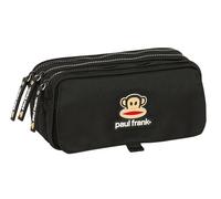 Safta Paul Frank Join The Fun - Portatodo Triple Big, Estuche Infantil, Estuche Niño, Ideal para Niños en Edad Escolar, Cómodo y Versátil, Calidad y Resistencia, 21.5x8x10 cm, Color Negro