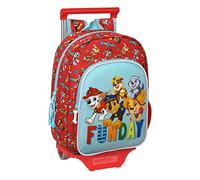 Safta PAW PATROL Funday - Mochila Infantil con Carro 705, Ideal para Niños de Diferentes Edades, Cómoda y Versátil, Calidad y Resistencia, 26x11x34 cm, Color Rojo y azul claro