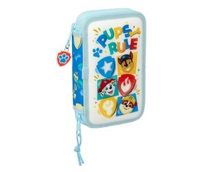 SAFTA Paw Patrol PUPS Rule - Estuche Escolar Niño, Estuche con Colores, con 28 Útiles Incluidos, Ideal para Niños de 5 a 14 Años, Cómodo y Versátil, Calidad y Resistencia, 12.5x4x19.5 cm, Color