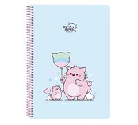 Safta Cuaderno PEMBE THE PINK CAT 80 hojas Tapas duras A5 15.5x22 cm Ideal para niños