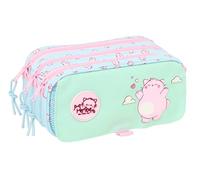 Safta PEMBE THE PINK CAT - Portatodo Triple Big, Estuche Infantil, Estuche Niño, Ideal para Niños en Edad Escolar, Cómodo y Versátil, Calidad y Resistencia, 21.5x8x10 cm