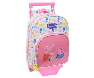 Safta PEPPA PIG BABY PIG - Mochila Infantil con Carro 705, Ideal para Niños de Diferentes Edades, Cómoda y Versátil, Calidad y Resistencia, 26x11x34 cm