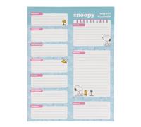 SAFTA | Planificador Semanal Snoopy Weekly Planner, 50 Páginas Semana Vista, Papel 100 g/m², Bloc Organizador para Agenda Escolar y Oficina, Secciones To Do, Notes y Goals, Medidas 19x25,5 cm