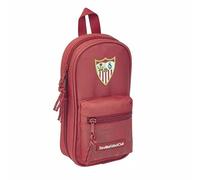 Safta - Plumier Mochila de Sevilla FC Oficial con 4 Estuches y útiles 120x50x230mm