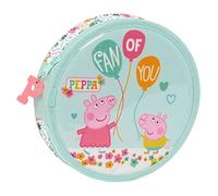 Safta Plumier Redondo 18 Pcs. Peppa Pig Cosy Corner 21 X 3,5 cm, Multicolor, L (412290633)