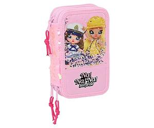 Safta-Plumier Triple 36 Pcs Nanana Sparkles 12,5X19,5X5,5Cm, Multicolor (412264857)