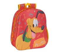 Safta Mochila escolar PLUTO - Diseño 3D, adaptable a carro, 27x10x33 cm, Naranja